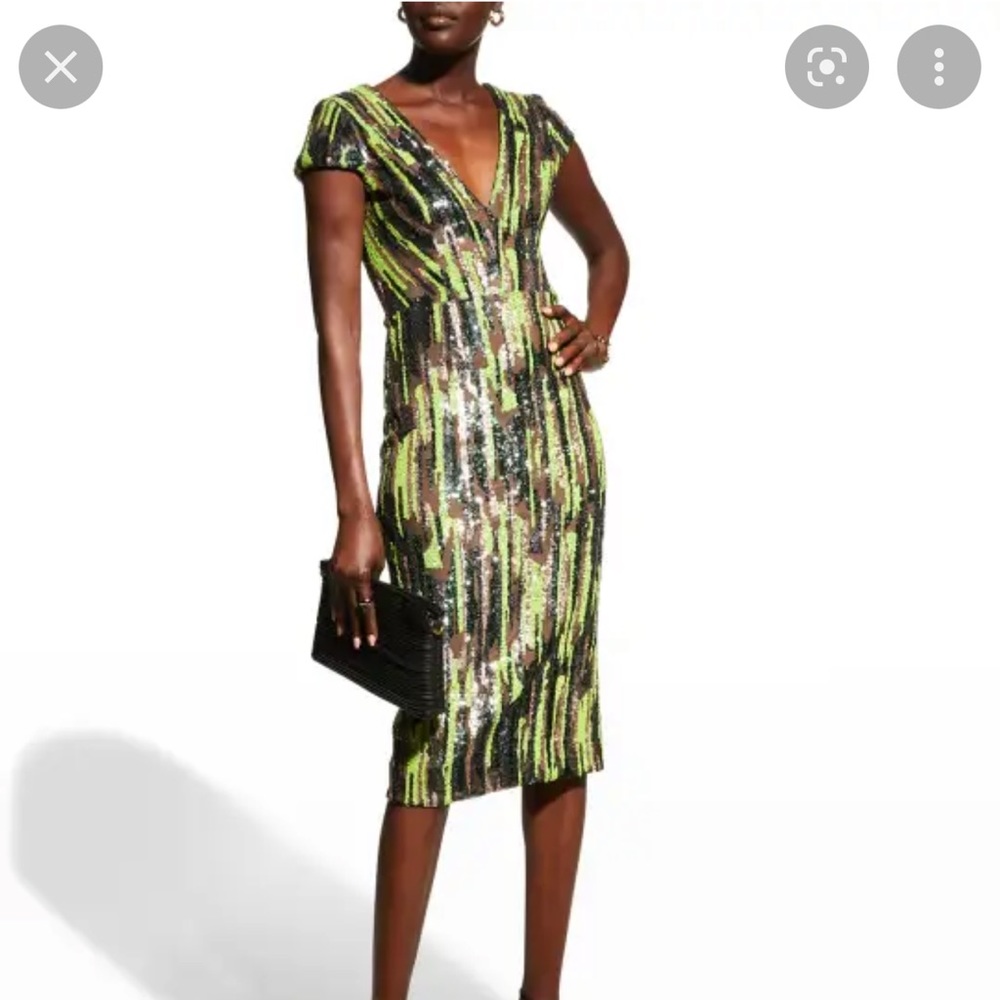 Dress The Population Multicolored Sequined Dress